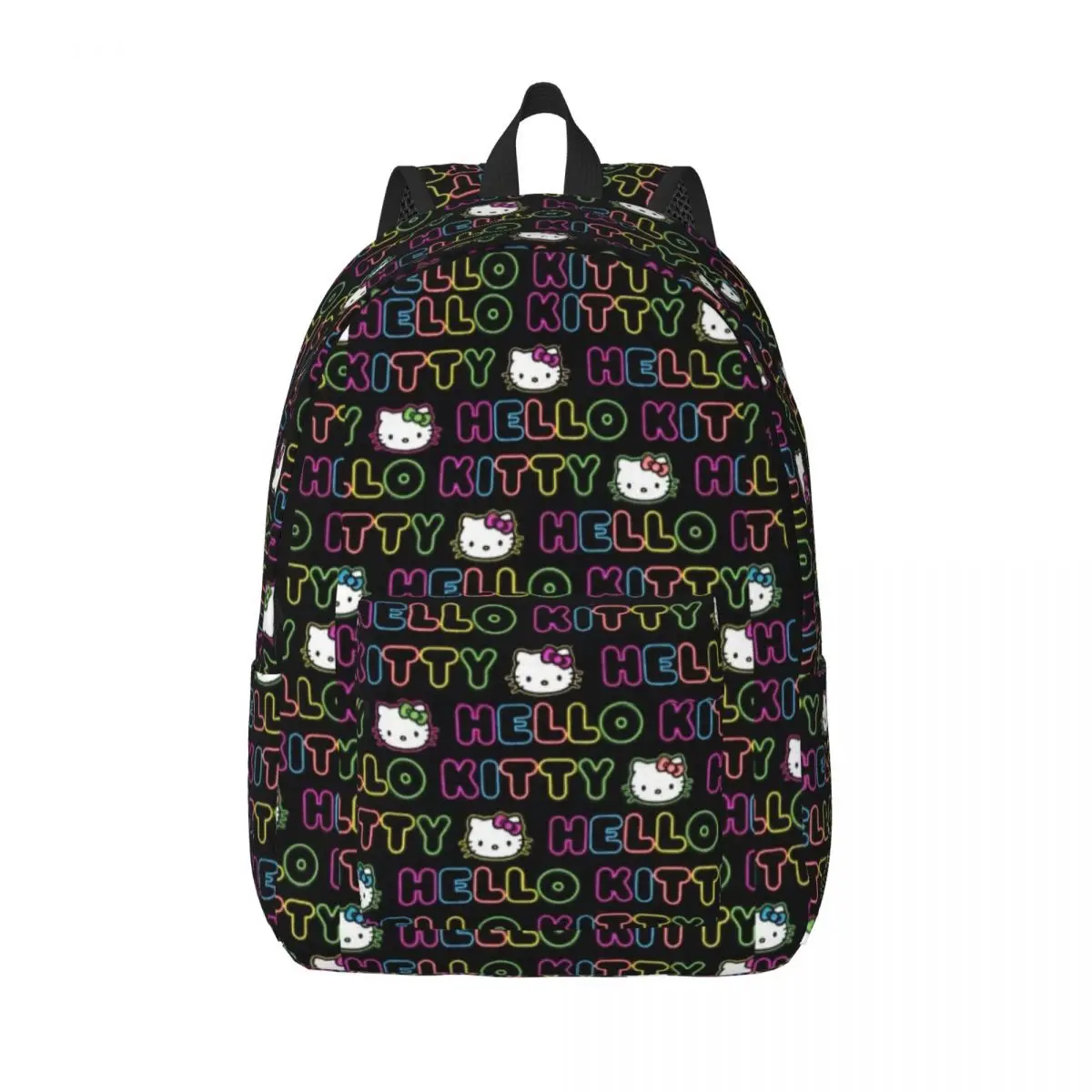 Custom Hello Kitty Pattern Travel Canvas Backpack Women Men School Computer Bookbag College Student Daypack Bags