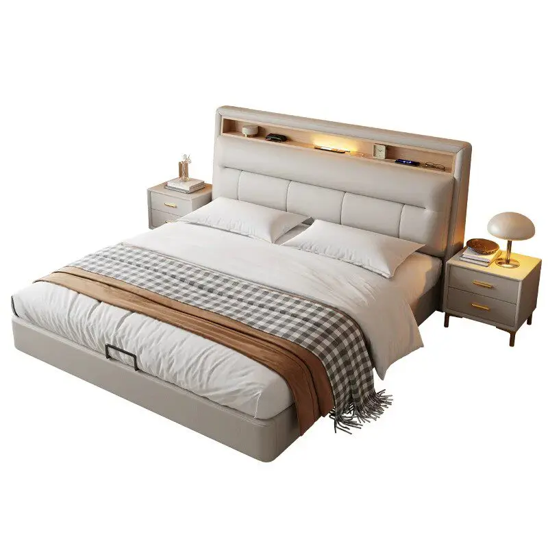 Postmodern European Bed Beauty Japanese Bedroom Service Princess Bed Trendy Unique Sleeping Designer Cama Postmodern Furniture
