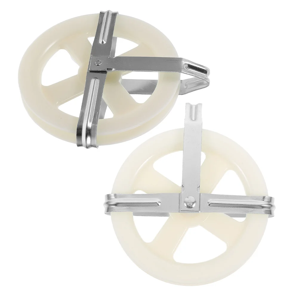 

2pcs Clothesline 5 Inch Outdoor Laundry Drying System For Balcony Garden Patio Heavy Duty Plastic Pulley Wheel Washing Line