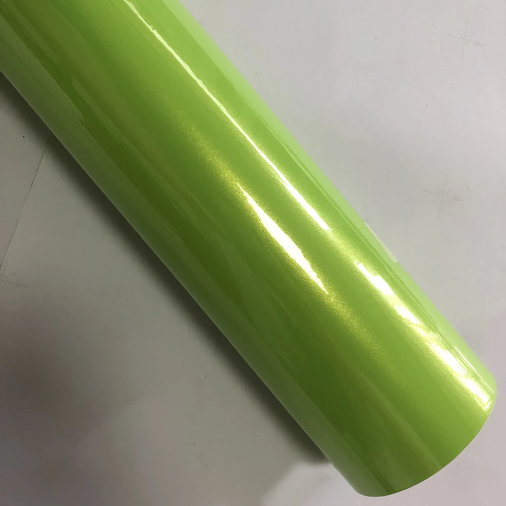 

Chameleon Gloss Lime Green Auto Car Styling Body Wrapping Sticker Change Color Film Apple Green Vinyl Wrap Sticker Decal Sheet