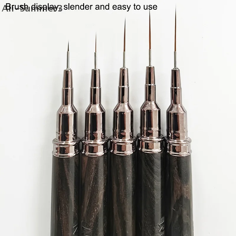 6/9/12/15/18mm Ebony Nail Art Liner Brushes Gel Nail Brush Gel Nail Polish Painting Brush Drawing Nail Art Design Brush Pen