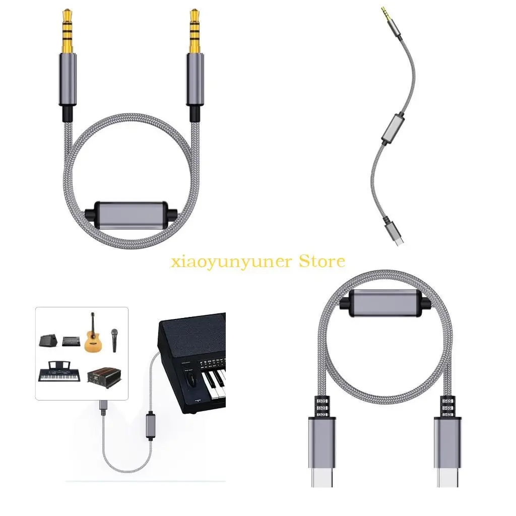 P9JB 60CM USB Type C to 3.5mm Auditory Adapter for Seamless Device Integration