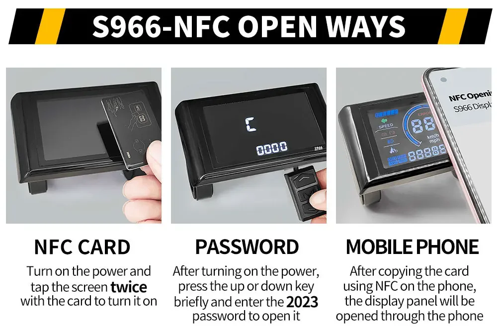 S966-NFC Color Display Technical Parameters and Voltage Support