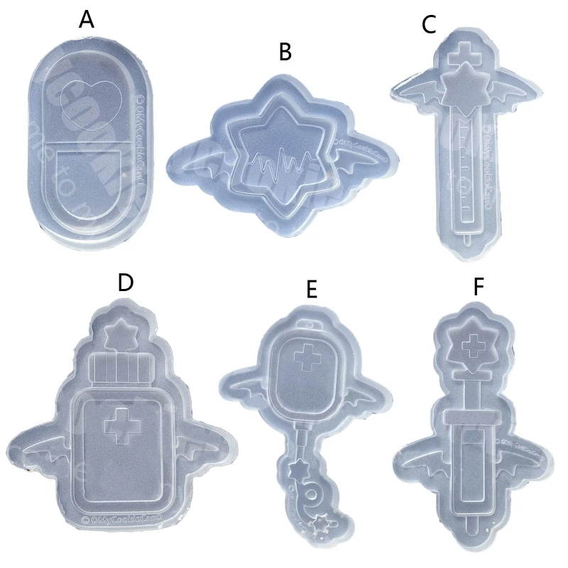 Series Devil Mold for DIY Ornament Syringes Mold Keychain Pendant