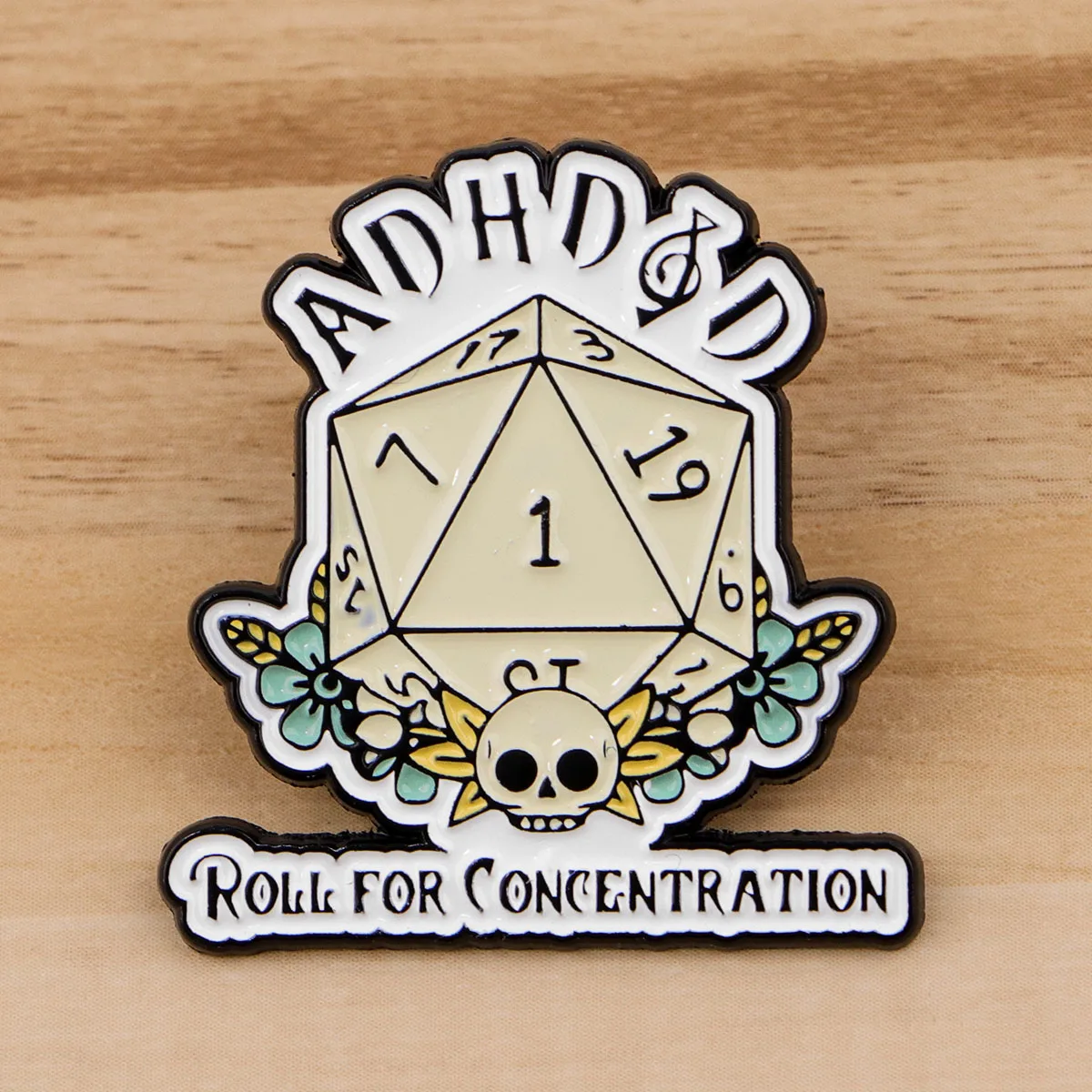 ADHD&D Enamel Pin Badges on Backpack Game Dice Brooches for Clothes Hat Lapel Pins Fashion Jewelry Cosplay Accessories Toys Gift