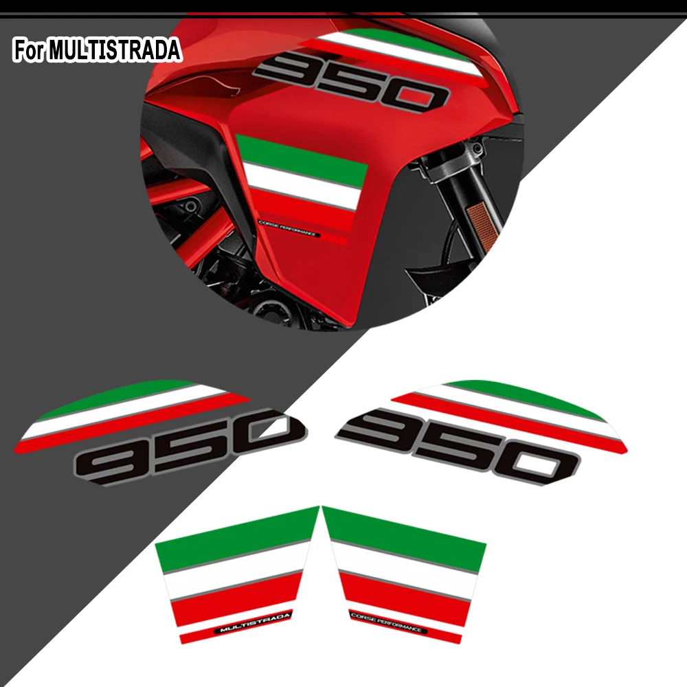 Motorcycle Protector Stickers Tank Pad Grips Gas Fuel Oil Knee Kit Decals For Ducati MULTISTRADA 950 S 950S 950s