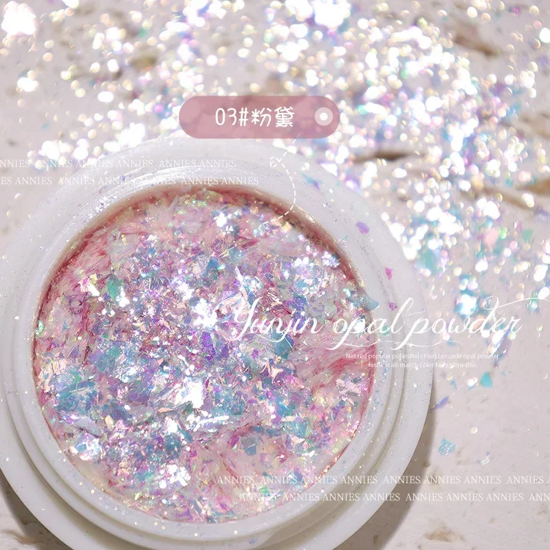 

Nail Glitter Polarized Dreamy Seven-color Snow Velvet Cloud Brocade Powder Nail Sequins Decorations Glitter For Nails Art Tools