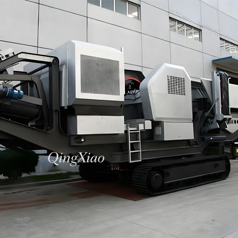 Deposit Crawler Mounted Mobile Jaw Crusher Station For Hard Granite River Pebble Demolition Concrete Recycling Crushing Plant