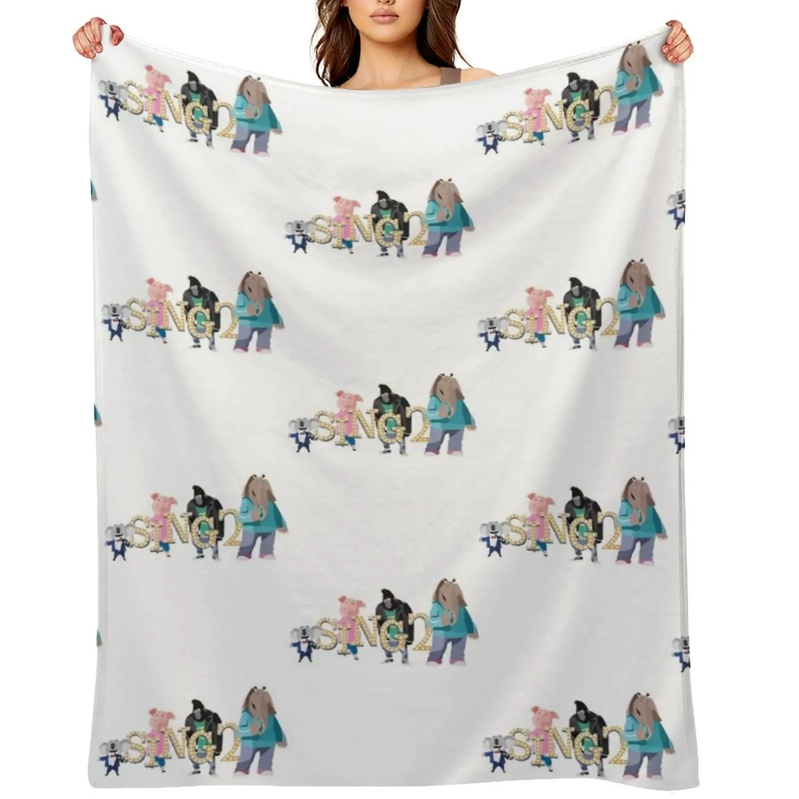 SING 2 -CHARACTERS Throw Blanket Summer Personalized Gift Plush Beautifuls Blankets