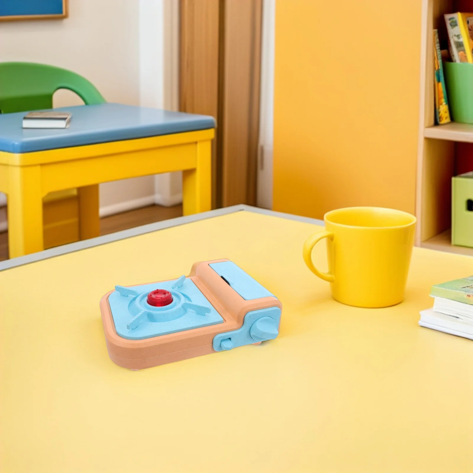 

Gas Stove Kids Pretend Play Realistic Light Sound Effects Portable Simulation Kitchen Appliance Role Play Camp Stove for