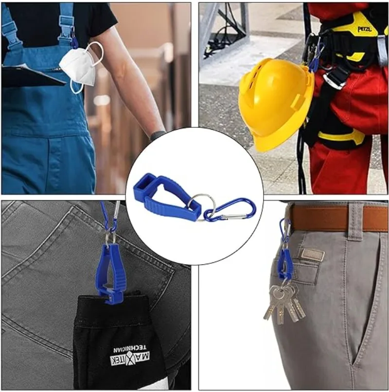 Colgador de guantes de seguridad, abrazadera de trabajo de aleación de aluminio, accesorios de protección, 5/10 piezas