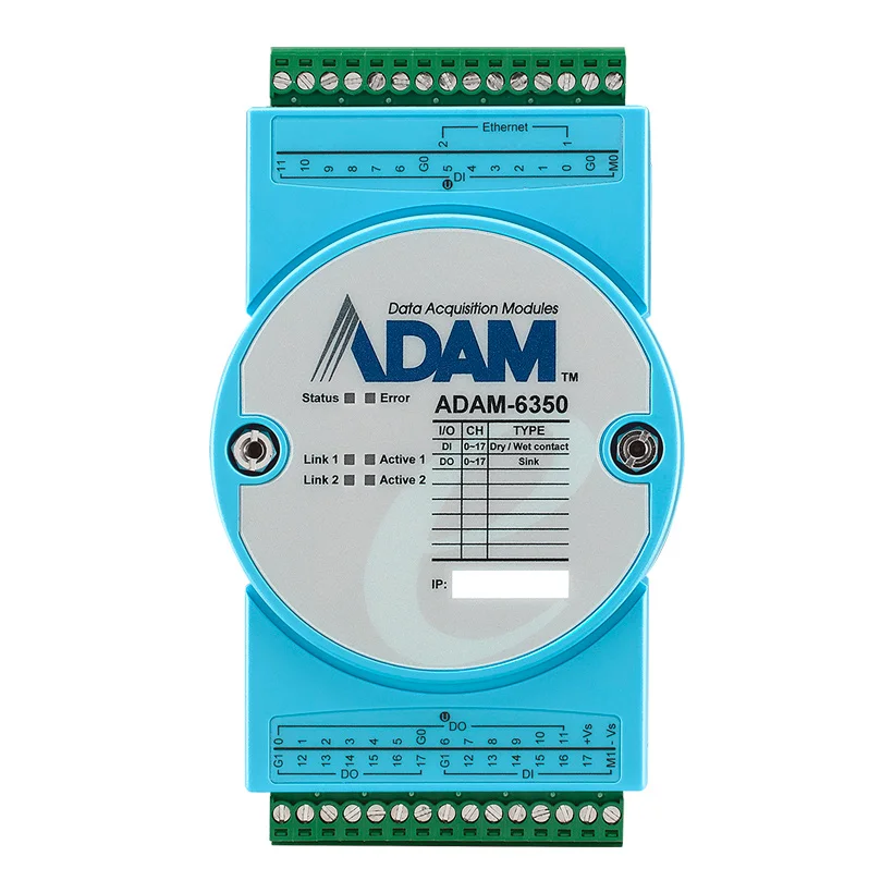 Advantech ADAM 6350 IoT OPC UA Ethernet I/O — модуль удаленного ввода-вывода DI/O