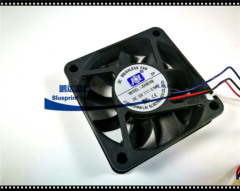 New 6015 6cm 60 * 15MM 12V Chassis Max Airflow Rate Double Ball Bearing Cooling Fan