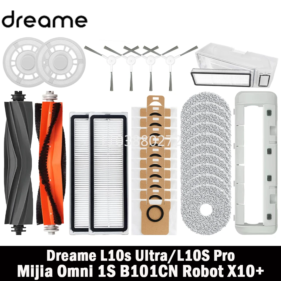 

Dreame L10s Ultra L10 Ultra Accessories For XIAOMI Mijia Omni 1S B101CN Robot X10+ Robot Vacuum Main Side Brush Filter Mop Parts