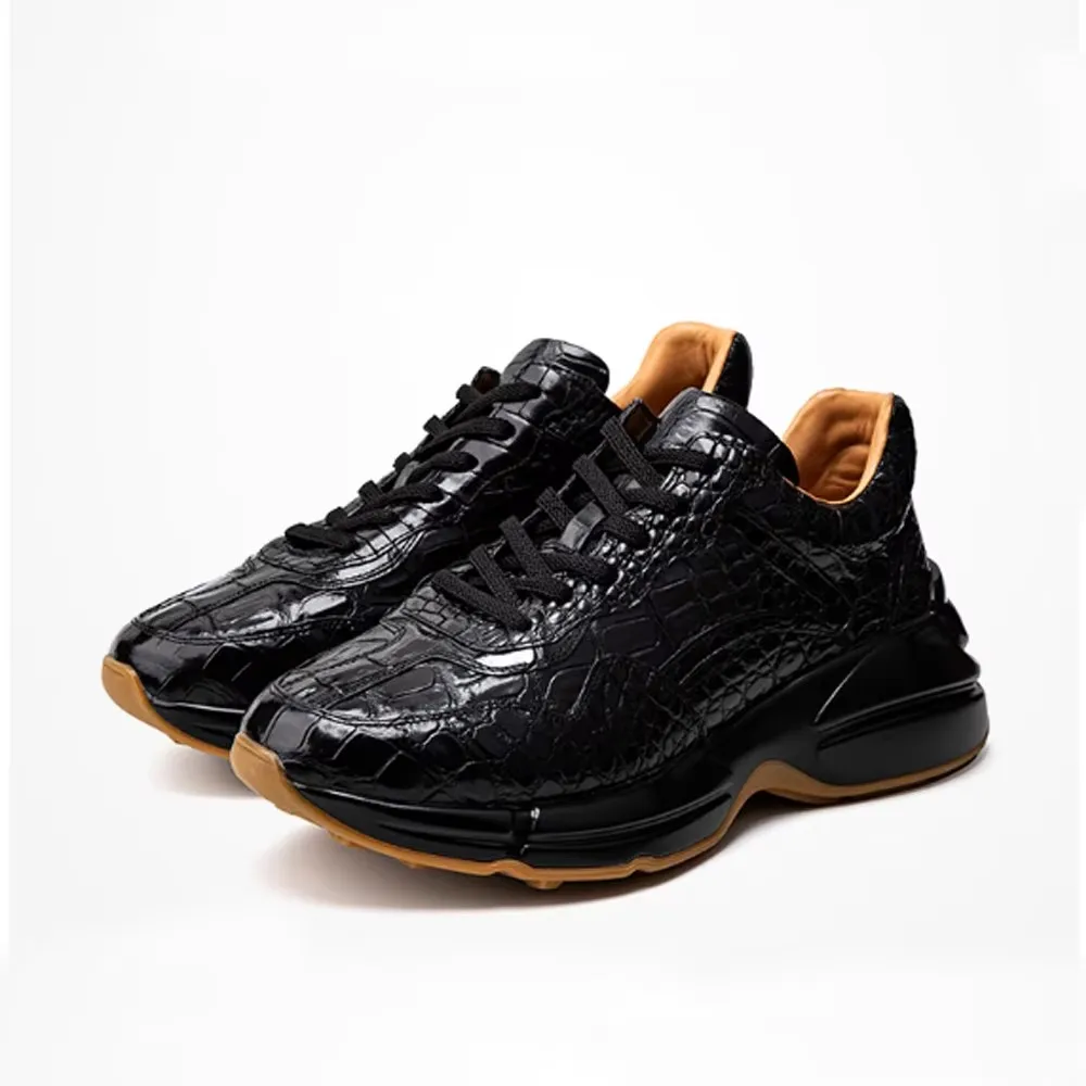 yingshang new arrival men crocodile shoes male black shoes leisure shoes