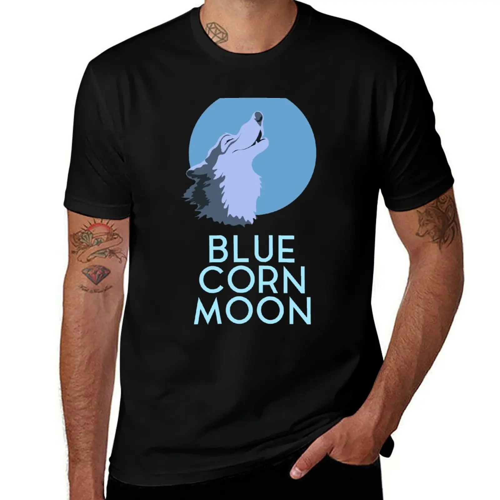 Wreck Internet Princess Blue Corn Moon T-Shirt Active Wear Sports T-Shirt for Men