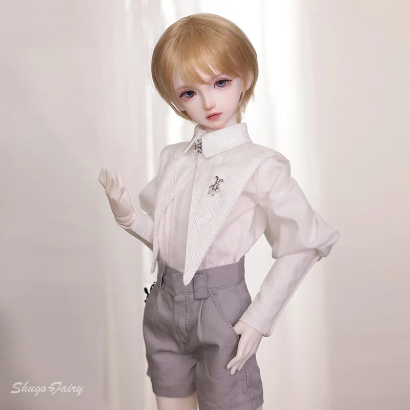 

Shuga Fairy Zeer 1/4 BJD Doll Morley MD Male Body Academic Style White Cape And Suit Shorts Of ASummer Suit Jointed Doll Gifts