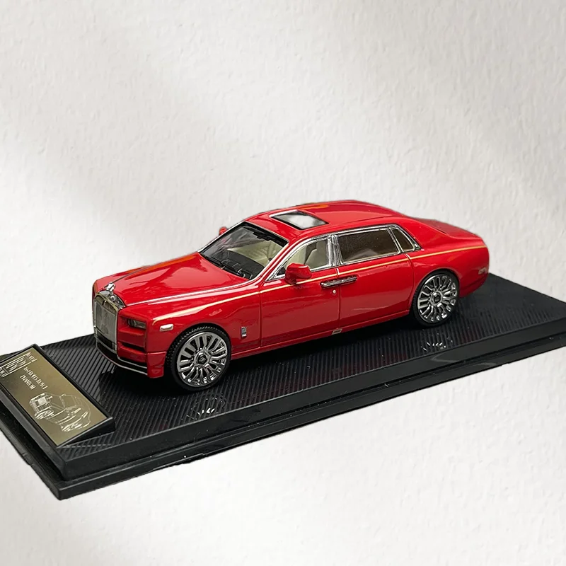 SCART Diecast 1/64 Schaal Rolls-Royce Legering Model Auto Rolls-Royce Phantom 8i Rood 2-speelvoertuigen Speelgoed voor jongens Geschenk Originele doos