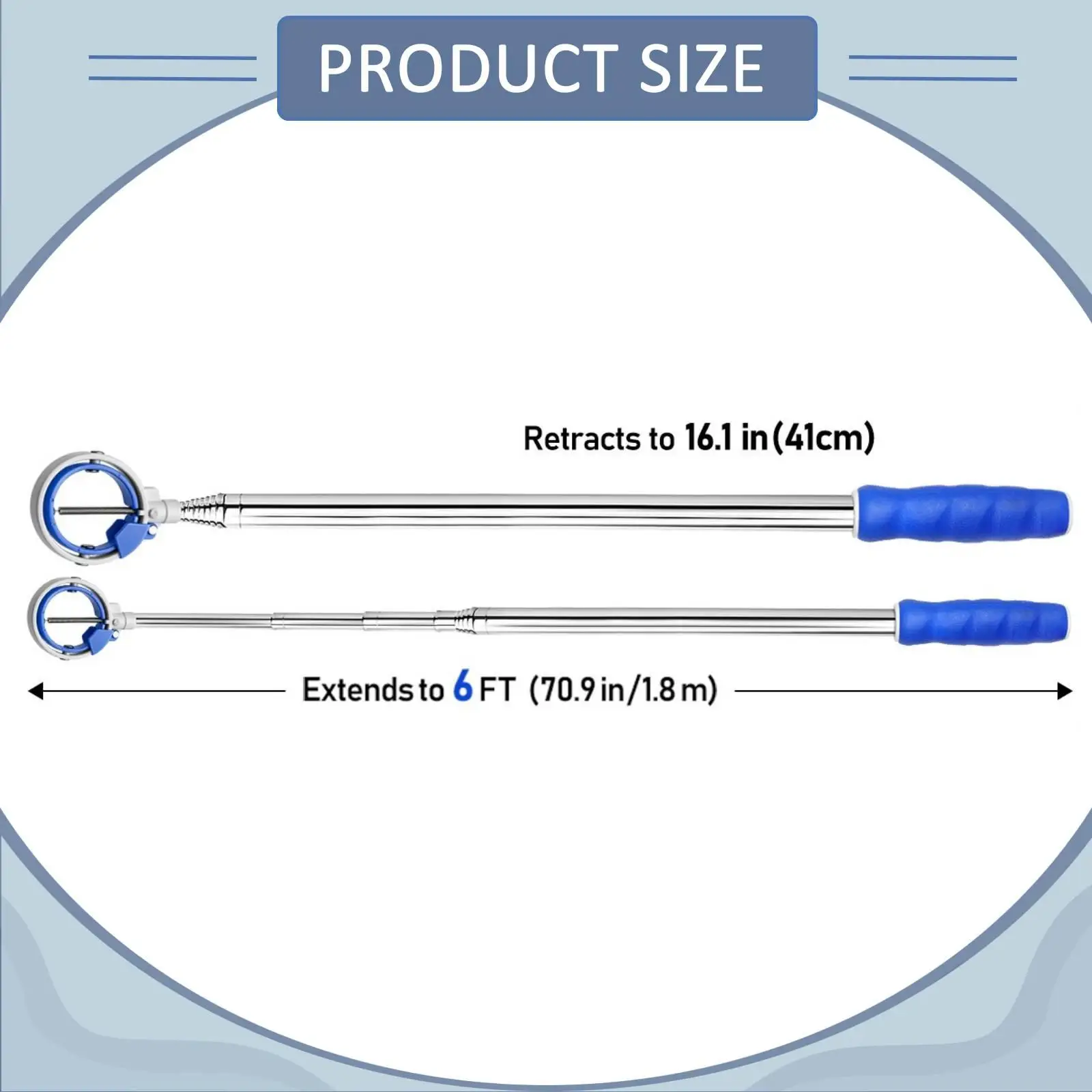 Golf Ball Retriever Stainless Steel Shaft Tool Gift Accessory Convenient Golf Ball Picker for Pond Training Exercise Water
