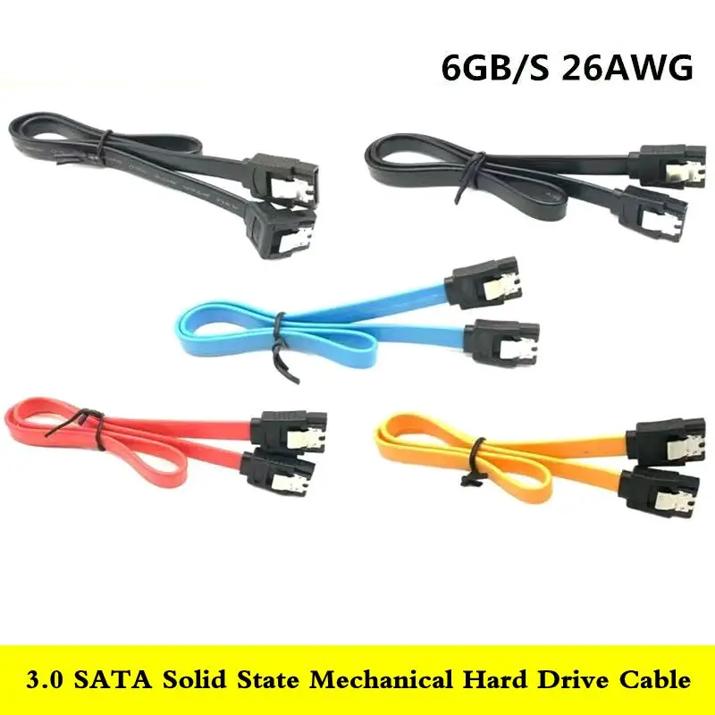 0.4m 1m 8-Core Copper Flexible SATA 3.0 Solid-State Drive Serial Port Data Cable SATA Cable 3.0 Data Cable Series 6GB/S
