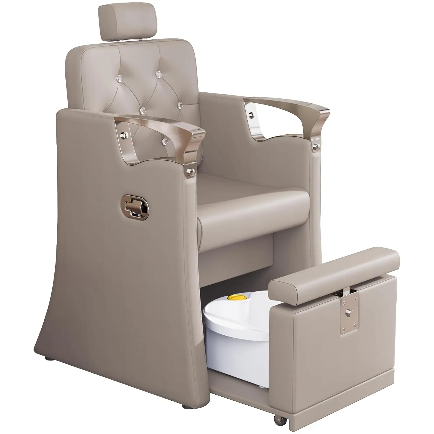 Pedicure Station for Nail Tech, No Plumbing Pedicure Chair with Massage Tub, Customized