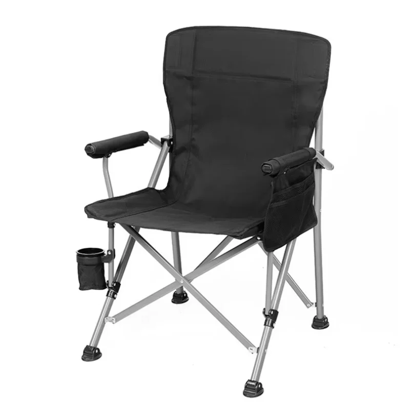 ビーチキャンプ用アームレスト付きディレクターチェア、屋外用折りたたみ式軽量釣り椅子、折りたたみ椅子、屋外キャンプ用椅子、屋外用