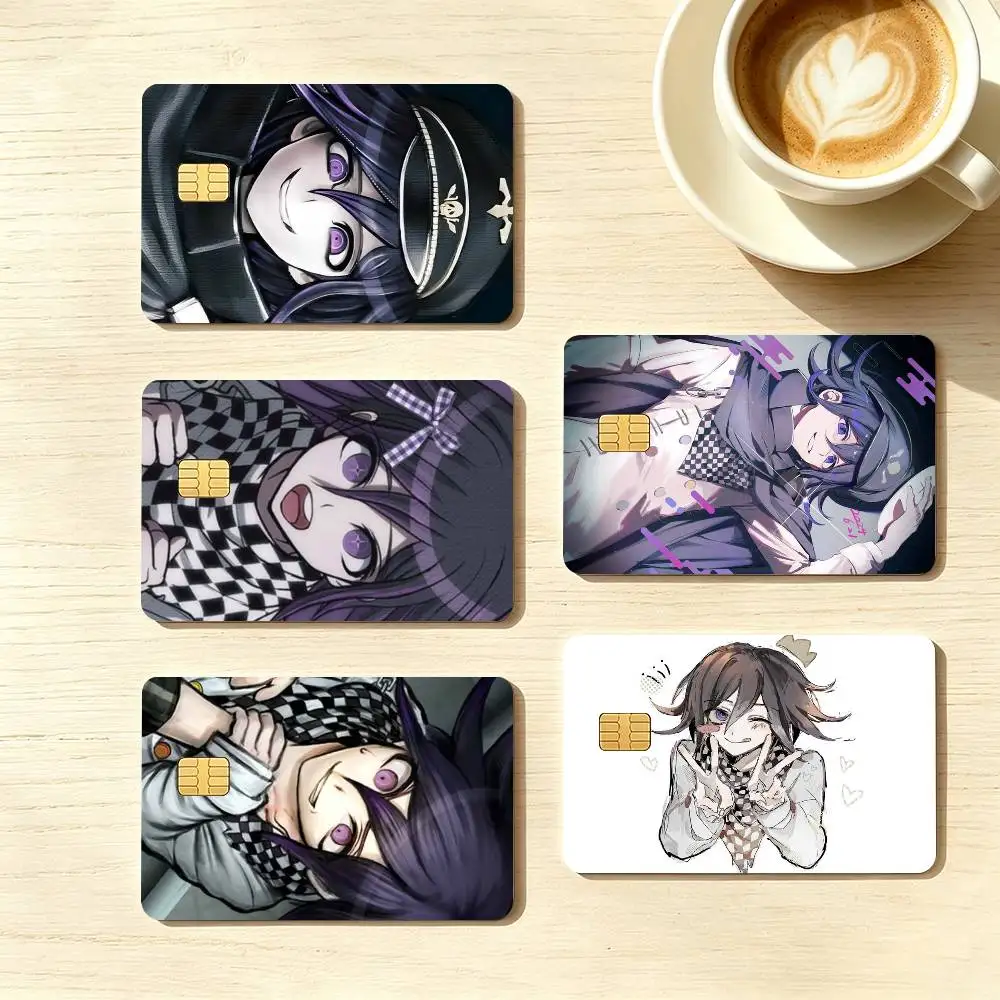 Game Danganronpa Kokichi Oma  Credit Card HD Stickers Game Card Decal Small Chip Waterproof Sticker Gift