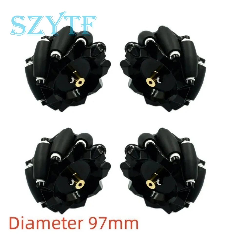 4pcs/lot 48mm 60mm 80mm 97mm High Hardness Plastic Mecanum Wheel Omni-Directional for TT Motor Smart Robot Car with 6mm hubs