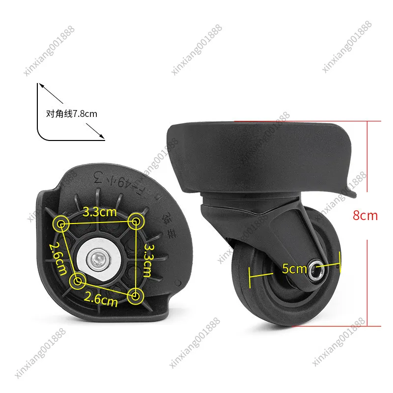 F-49 Universal Replacement Luggage Wheel Repair Caster Parts For Trolley Password Suitcase Rolling Pulley Accessory
