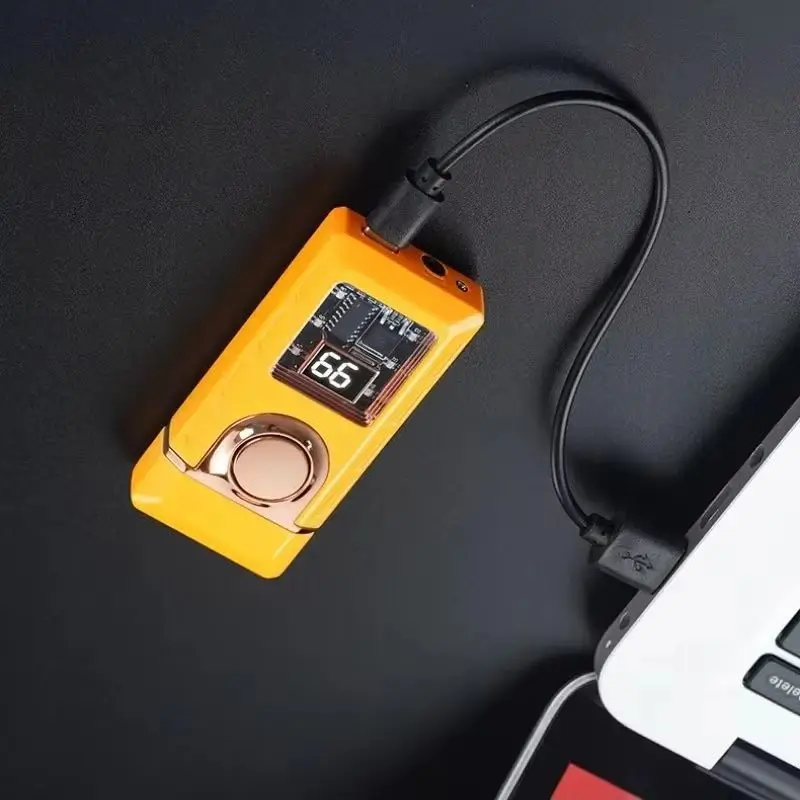 Hot Creative Sound Control Ignition Gas Lighter Color Light Battery Display Open Switch Jet Jet Shoot USB Motor Lighters Smoking