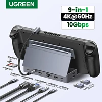 UGREEN-Steam Deck Dock, 4K, 60Hz, 9 puertos, RJ45, PD100W, HUB USB C, Compatible con Steam Deck, ROG, Ally LEGION Go, iPhone 15 Pro/Pro Max