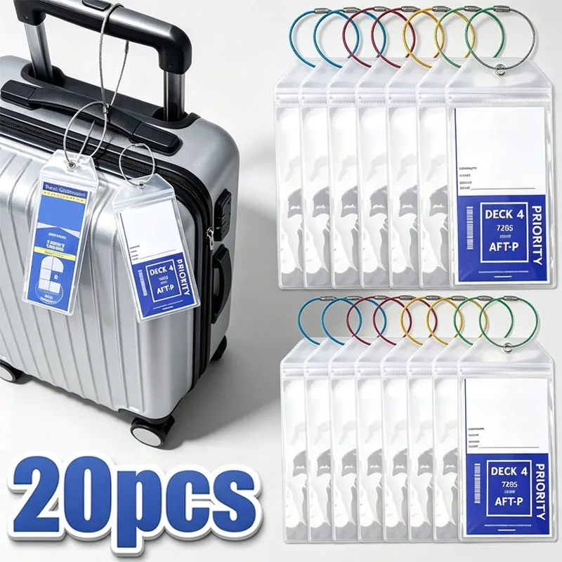 Luggage Tag Holder Cruise Ship Celebrity Zipper Steel Ring Thick PVC Travel Label Unisex Accessory Strong Cruise Luggage Tag