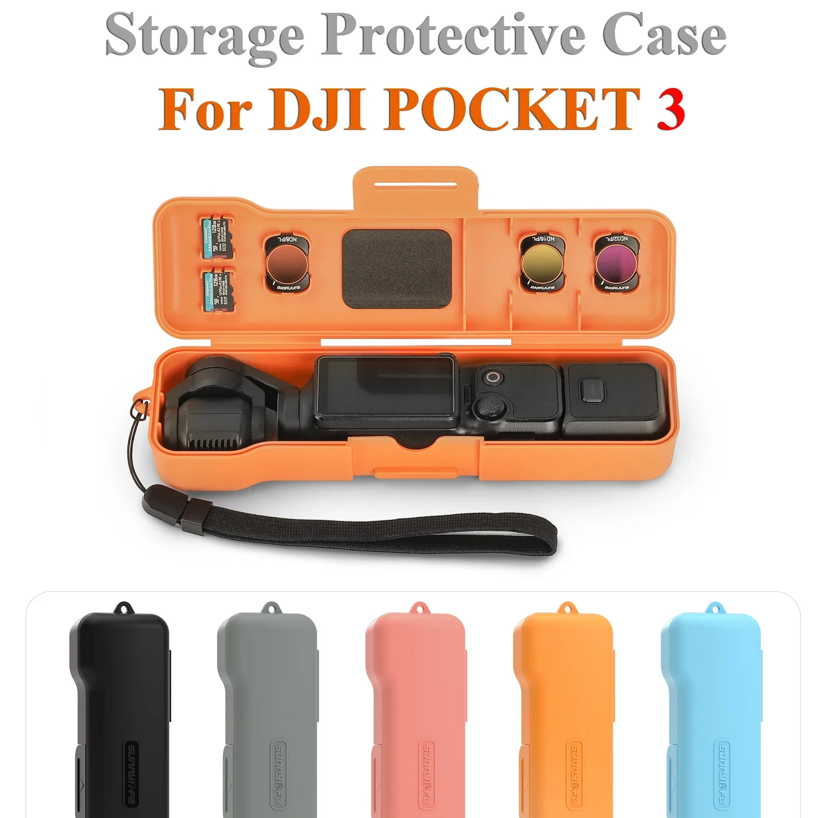 

Sunnylife For Osmo Pocket 3 Handheld Camera Storage Case Full Protection Shell Lens & Screen Cover Shock-proof Shell Accessories