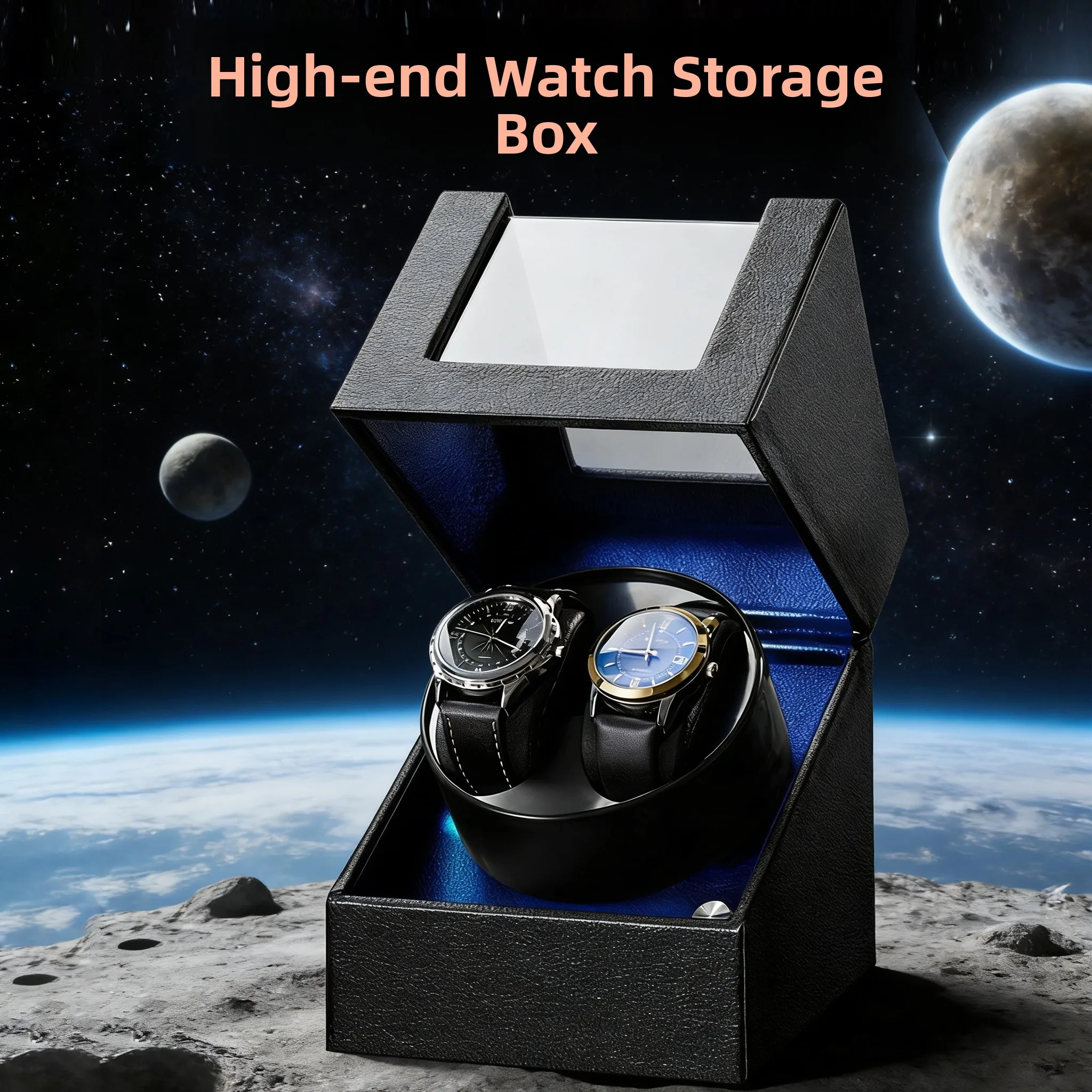 Automatic Winding Box Vertical Mechanical Watch Winder Rocking Table Home Use Fitness Equipment Pedometer Storage Case