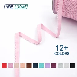 NINE LOOMS Frilly Picot Loop Lace Trim Elastics 3/8