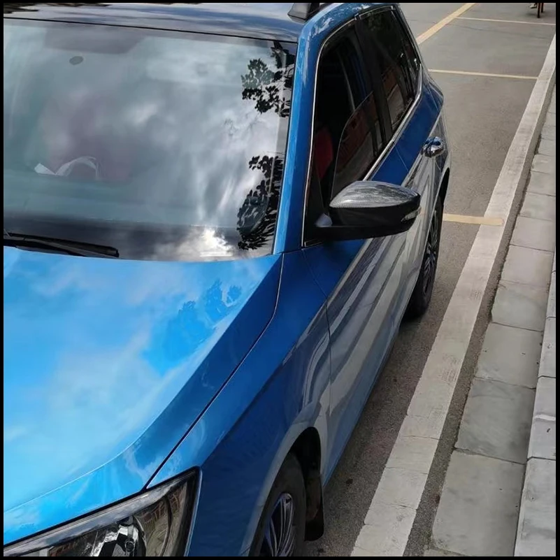 Car Styling For Skoda Fabia Rapid 2015-2019 Rearview Mirror Cover Cap Shell Housing Replace Model Auto Parts Accessories