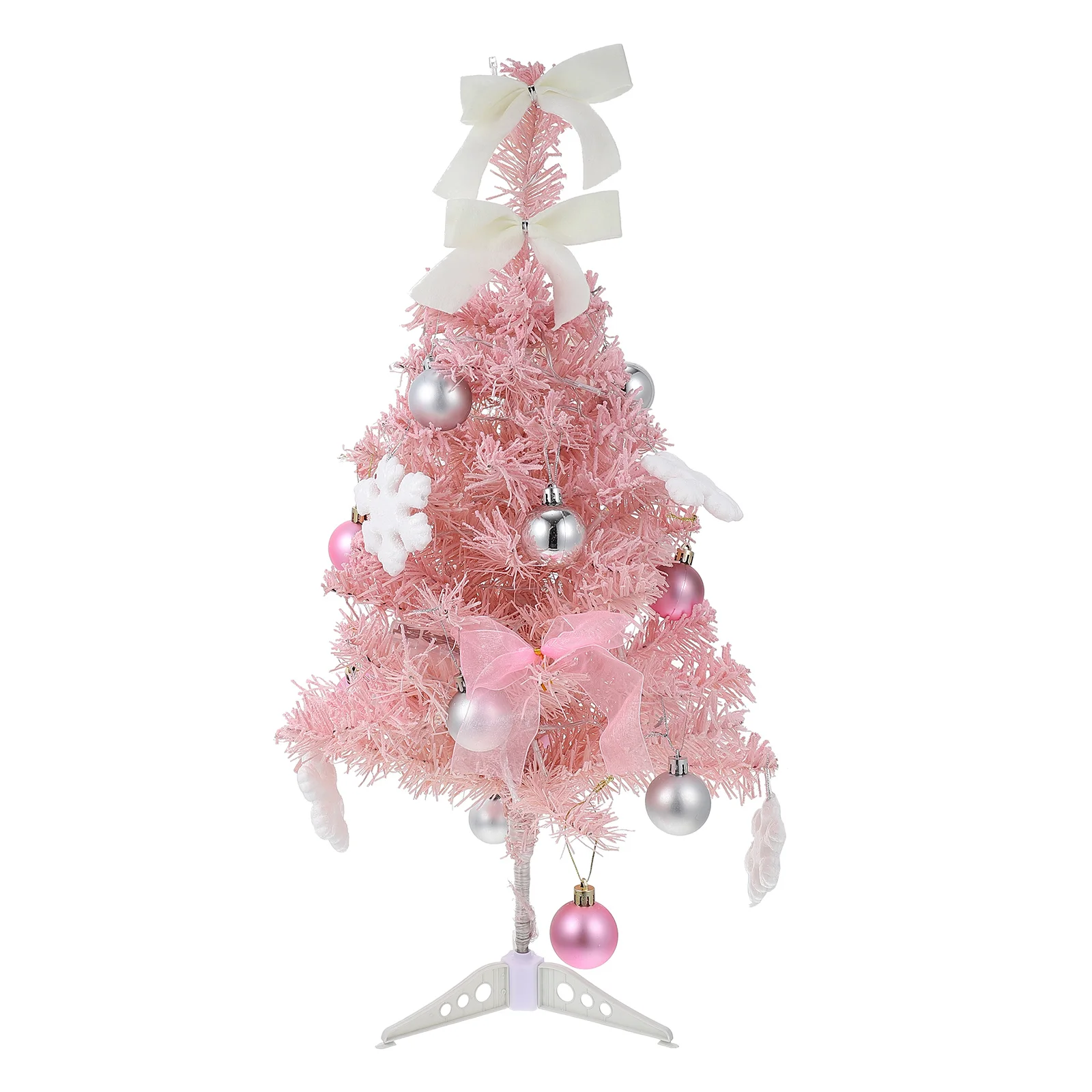 

Mini Christmas Tree Decoration Set PVC Tabletop nament Small Xmas Adornment Practical Balls String Light Party Home