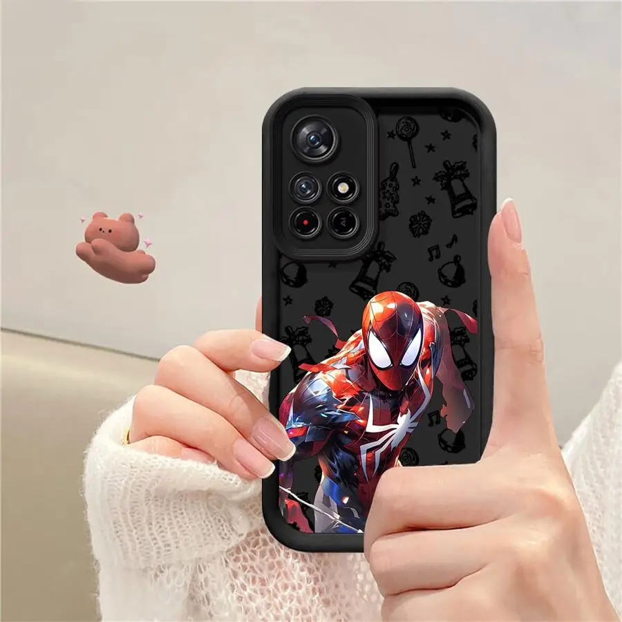 حافظة لهاتف Xiaomi Redmi 13 A3 A4 12 A1 A2 Plus غطاء ناعم Marvel Spider Man Christmas #5