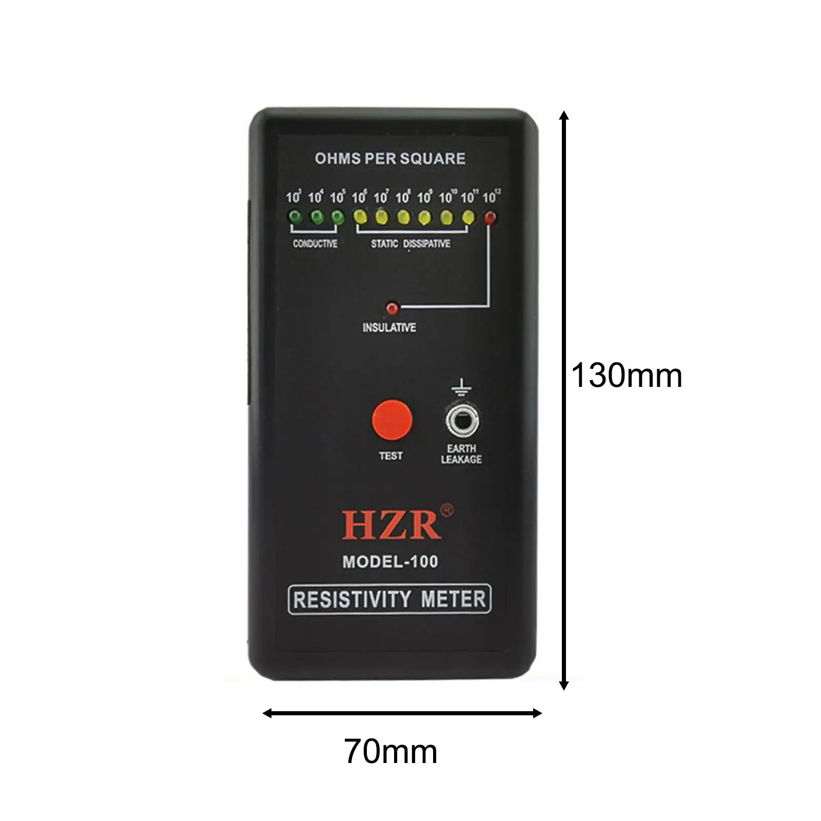 Электростатический измеритель сопротивления электроэнергии с заземлением