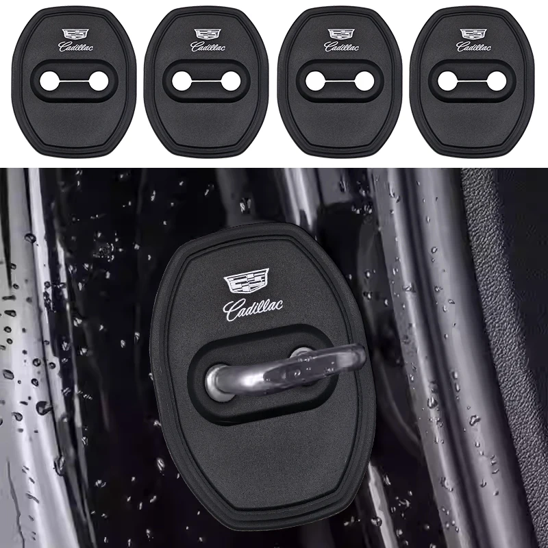 

4pcs Car Door Lock Protective Silione Cover Accessories For Cadillac ATS BLS CTS EXT SLR SRX STS XT4 XTS XT6 Escalade Deville CT