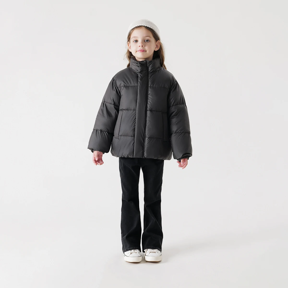 MARC&JANIE Three-proof Fabrics Girls Ultralight Warm Thickened Breadcoat Down Jacket for Winter 231657