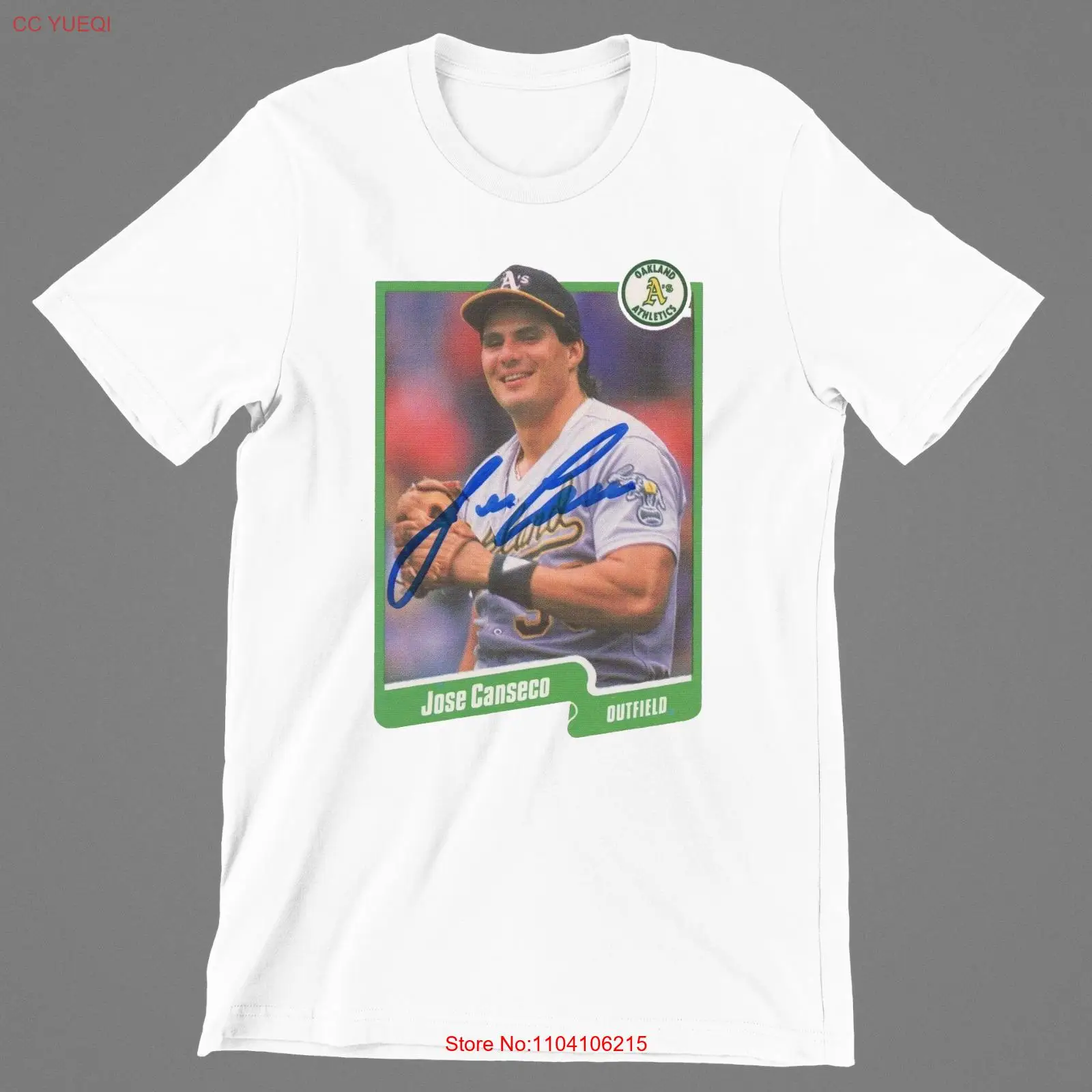 

НОВАЯ мужская футболка Jose Canseco Card, белая хлопковая футболка, все размеры XY358