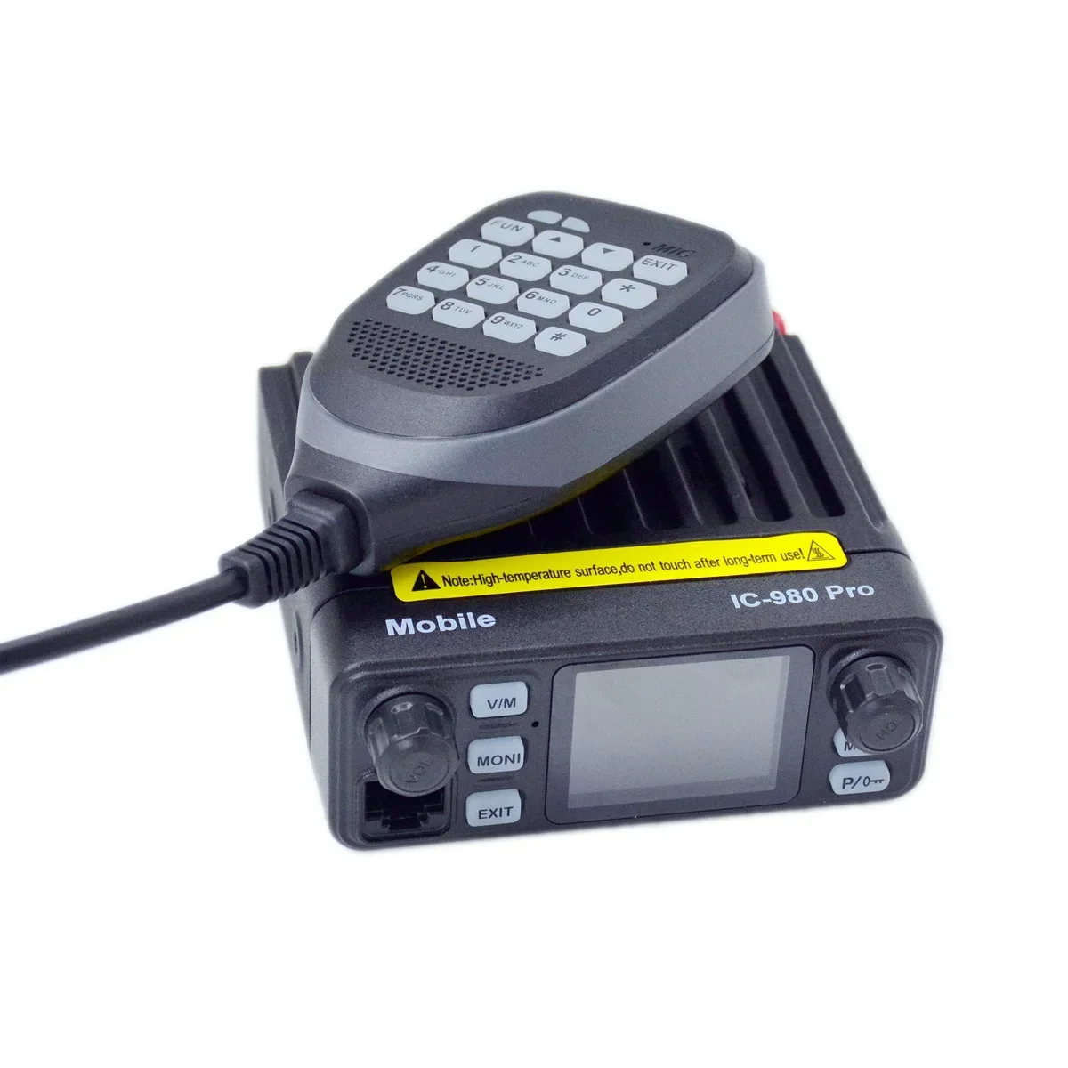 

980Pro Mobile Radio VHF UHF Dual Band 200CH 25W Dark Background AI Noise Reduction Scrambler Wireless Two Way Radios