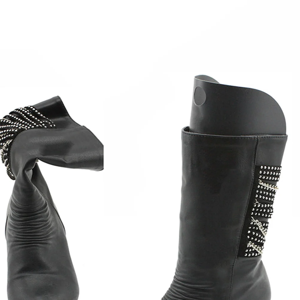 

10Pcs Shoe Stretcher Plastic Durable Boots Brace Fixed Shoe Shape Boot Holder Shoes Accessories Black Boot Holder