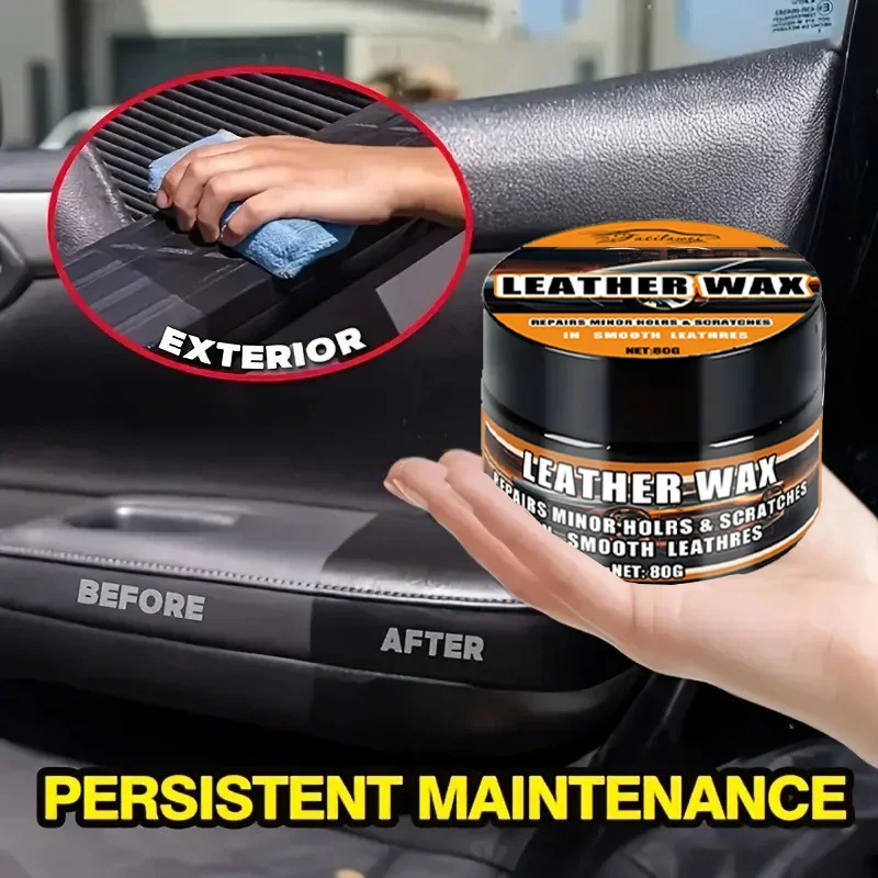 كريم تجديد البلاستيك والداخلي الجديد للسيارة - شمع لوحة القيادة بطبقة نانو، معجون تجديد أسود لامع لترميم Ca