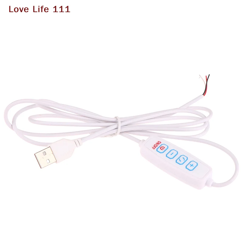 New 1.5M USB 5V LED Tri-color Dimming Color Switch Cable Dimmer 4-Key Controller 2CH For Low Voltage LED CCT Bicolor Light