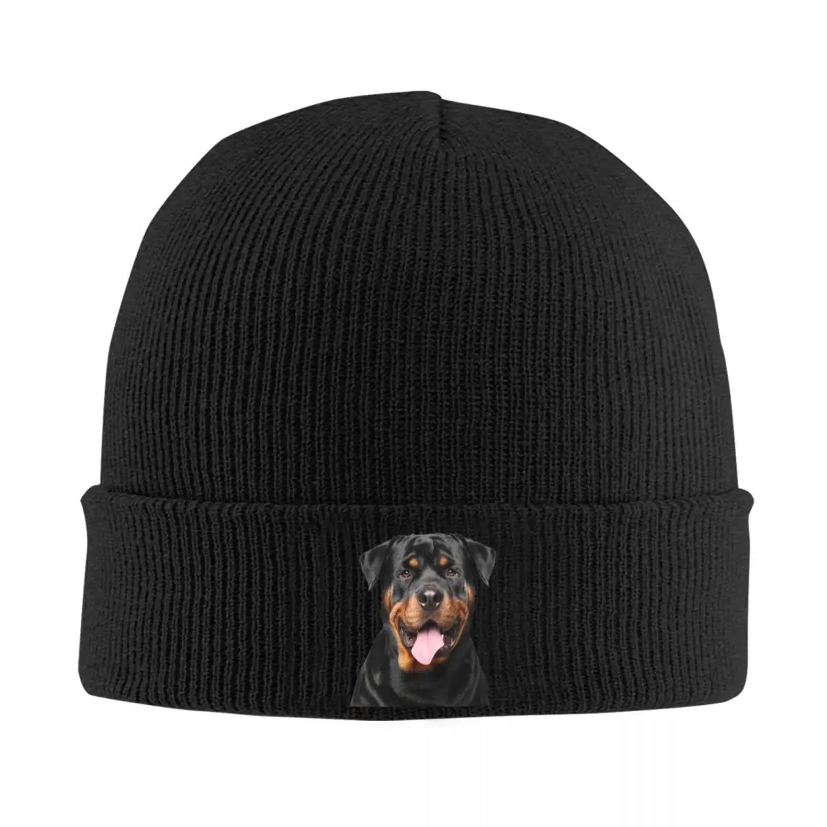 Custom Rottweiler Dog Skullies Beanies Caps Unisex Winter Warm Knitted Hat Women Men Fashion Adult Bonnet Hats Outdoor Ski Cap