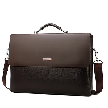 Zakelijke PU lederen herenaktentas Luxe handtas Kantoor Man Laptoptas Grote capaciteit Mannelijke schoudertas