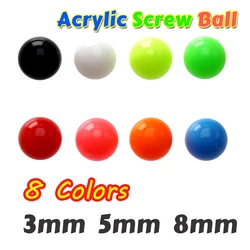 50Pcs Acrylic Screw Thread Ball Parts for Belly Button Ring Eyebrow Labret Tongue Barbell Nipple Piercing Replacement Beads