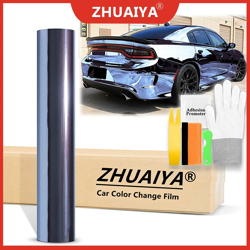 

Car Color Change Film (152cmx18m) Frosted Blue Supercast Chrome Vinyl Wrap Sticker Car Auto Vehicle Motorcycle DIY Decal ZHUAIYA